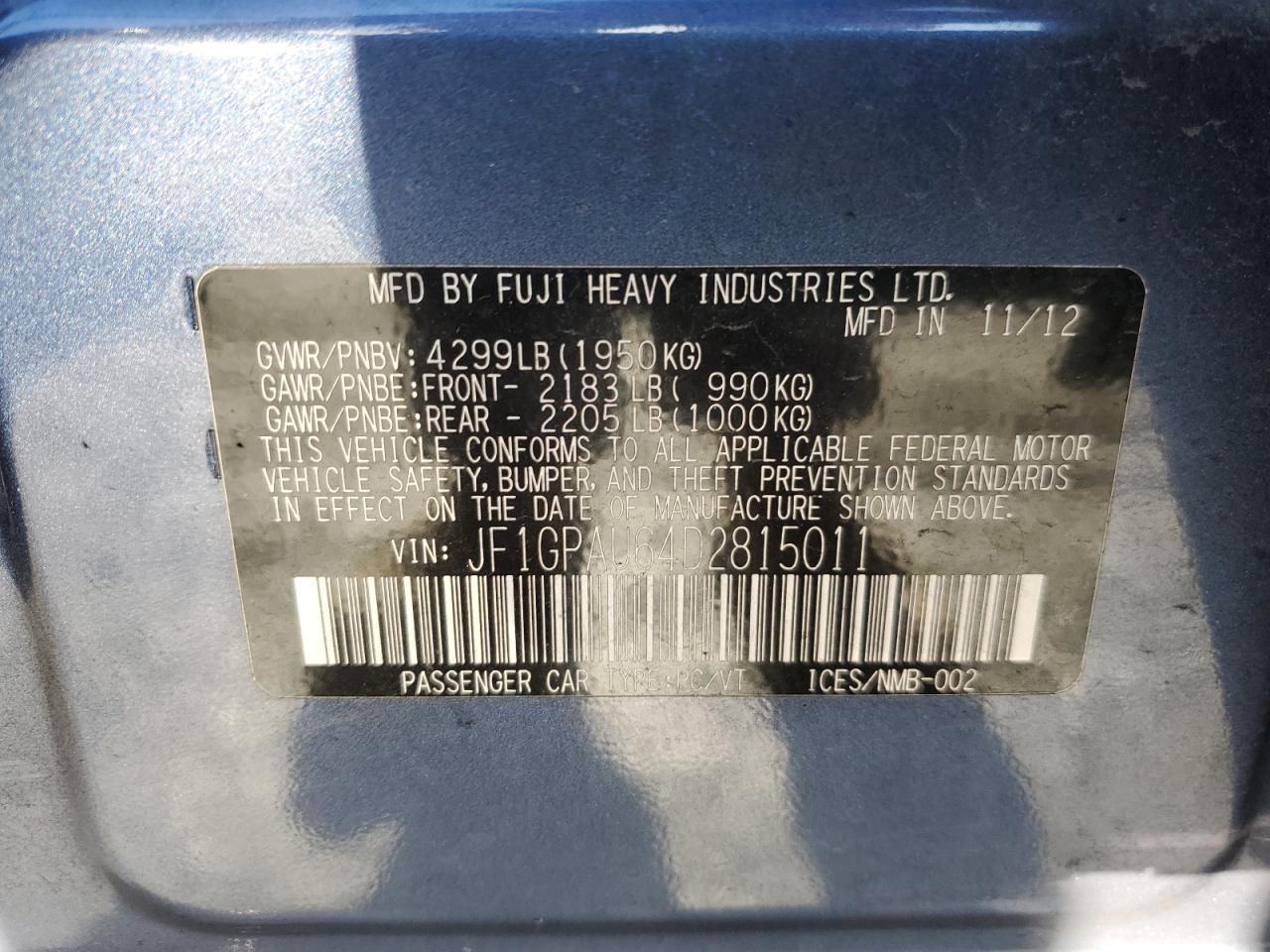 2013 Subaru Impreza - Image 13