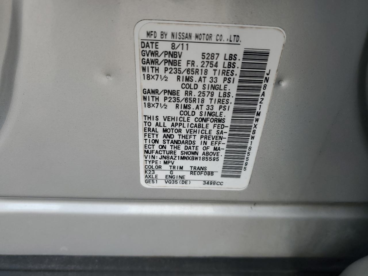 2011 Nissan Murano - Image 15