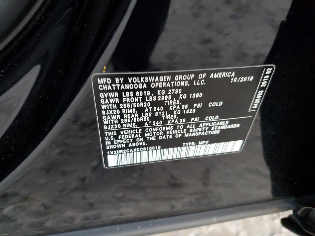 2019 Volkswagen Atlas - Image 12