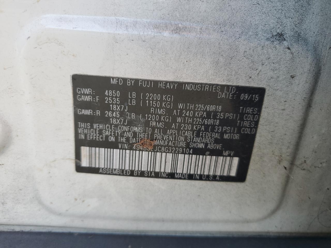 2016 Subaru Outback - Image 15