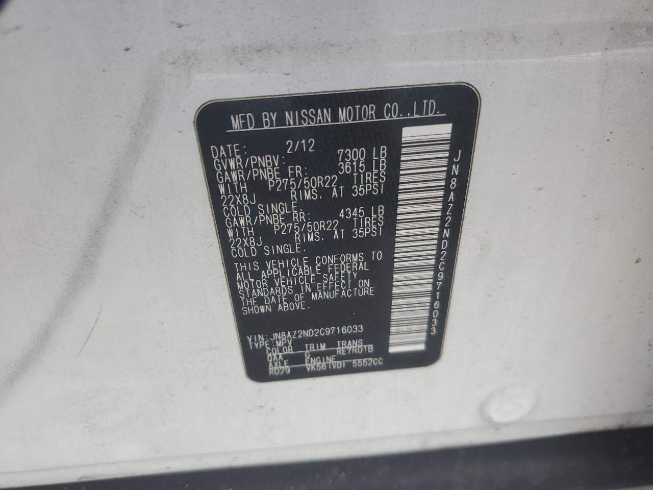 2012 Infiniti QX56 - Image 16