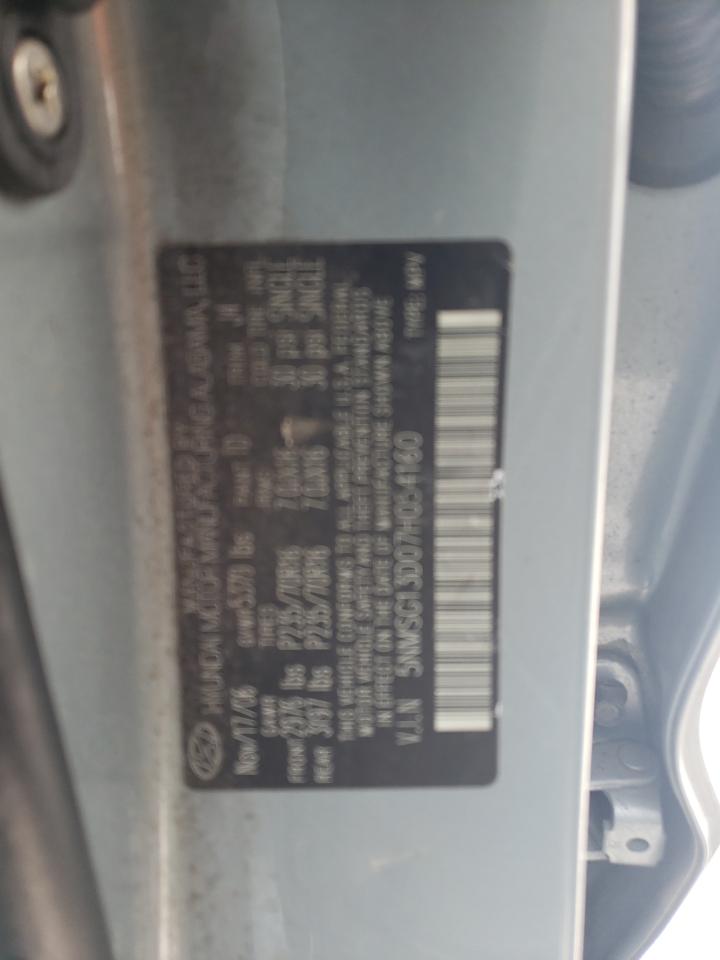 2007 Hyundai Santa Fe Gls VIN: 5NMSG13D07H054160 Lot: 80740885