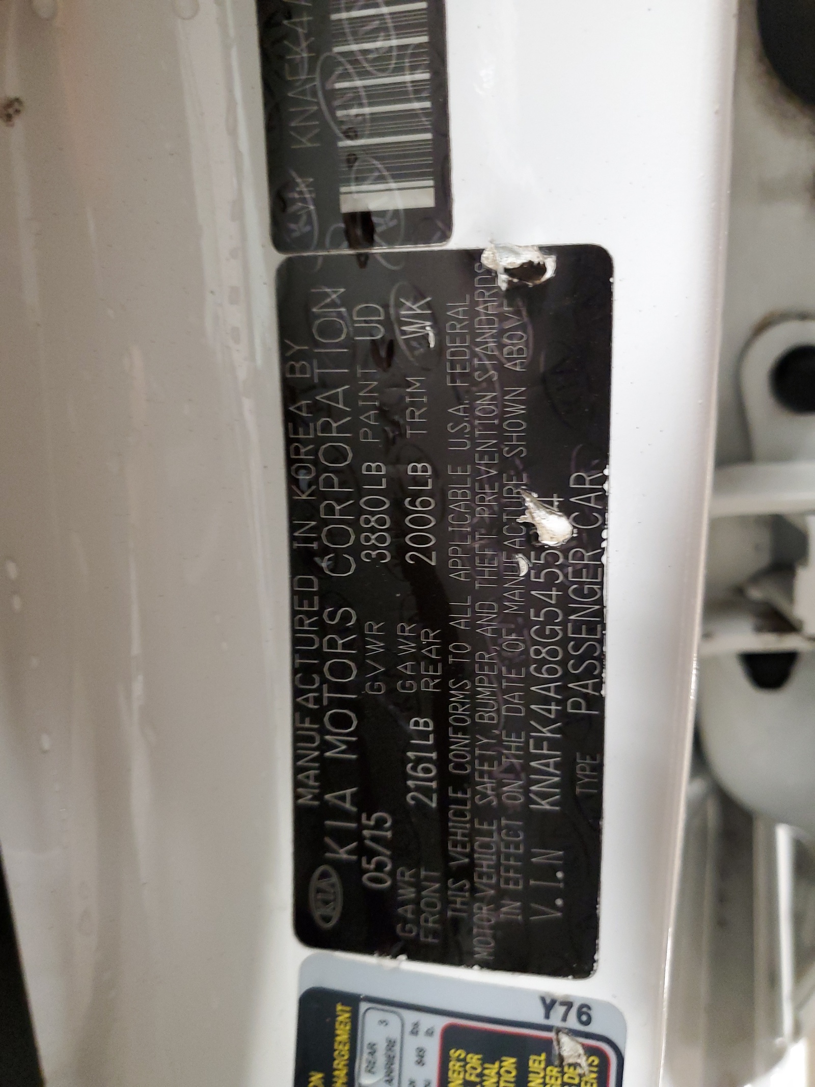 KNAFK4A68G5455834 2016 Kia Forte Lx