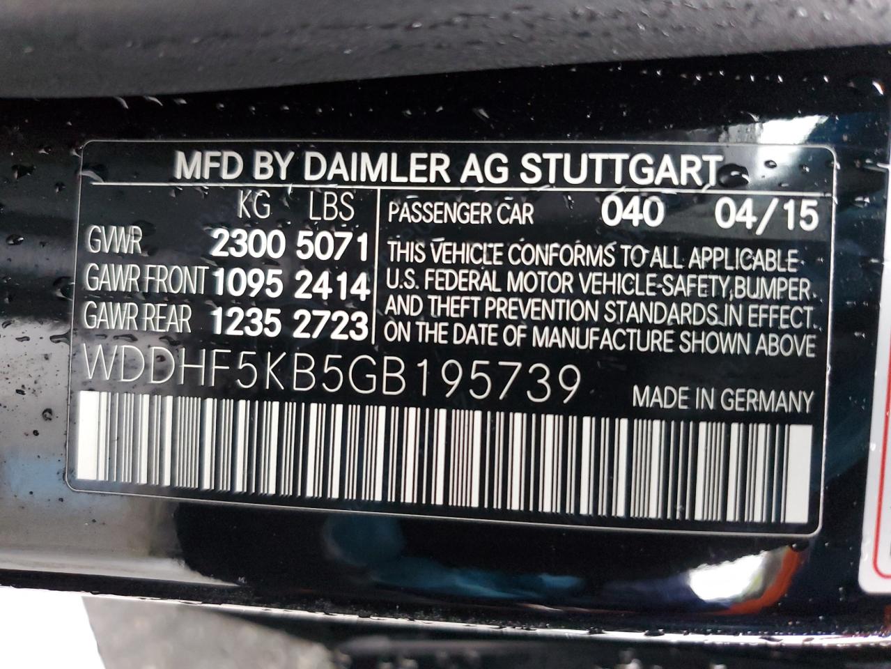 WDDHF5KB5GB195739 2016 Mercedes-Benz E 350