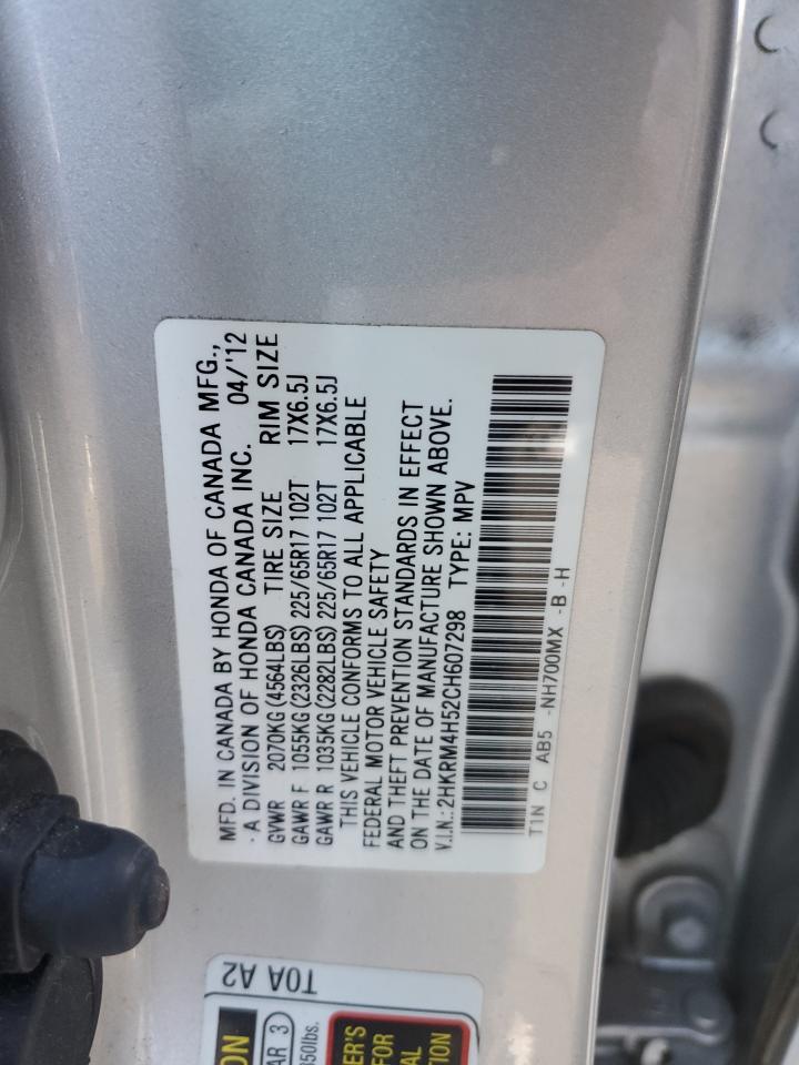 2HKRM4H52CH607298 2012 Honda Cr-V Ex