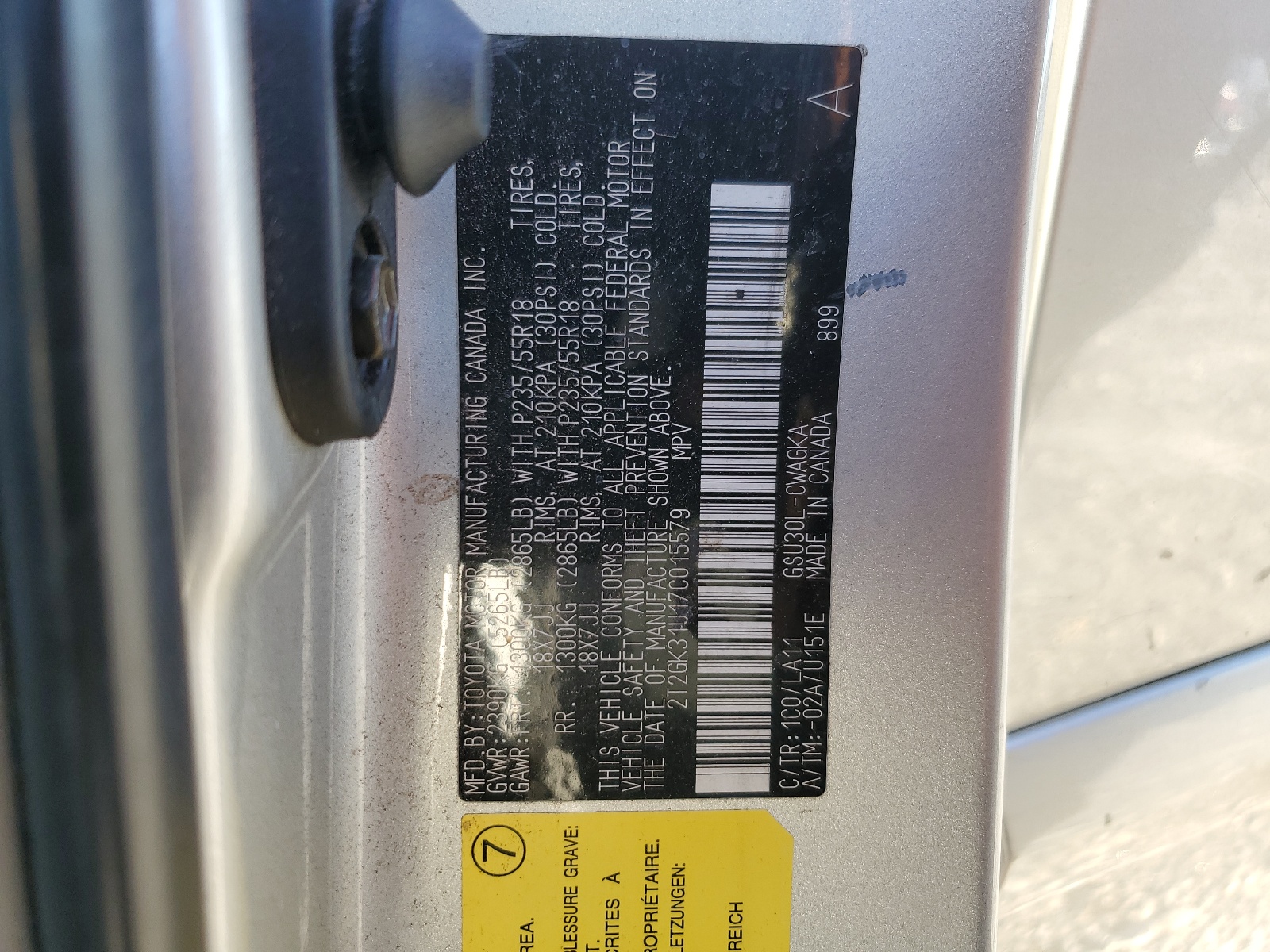 2T2GK31U17C015579 2007 Lexus Rx 350