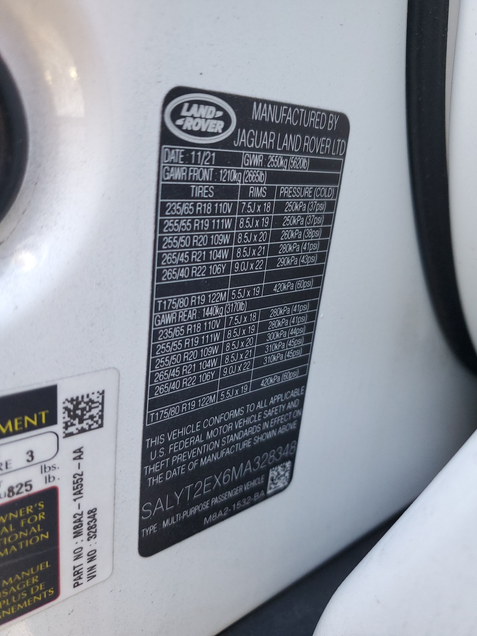 SALYT2EX6MA328348 2021 Land Rover Range Rover Velar R-Dynamic S