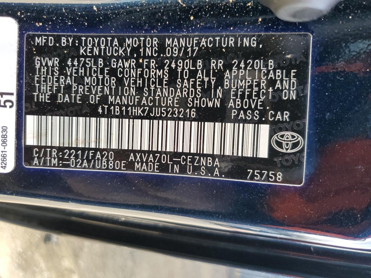 2018 Toyota Camry - Image 14