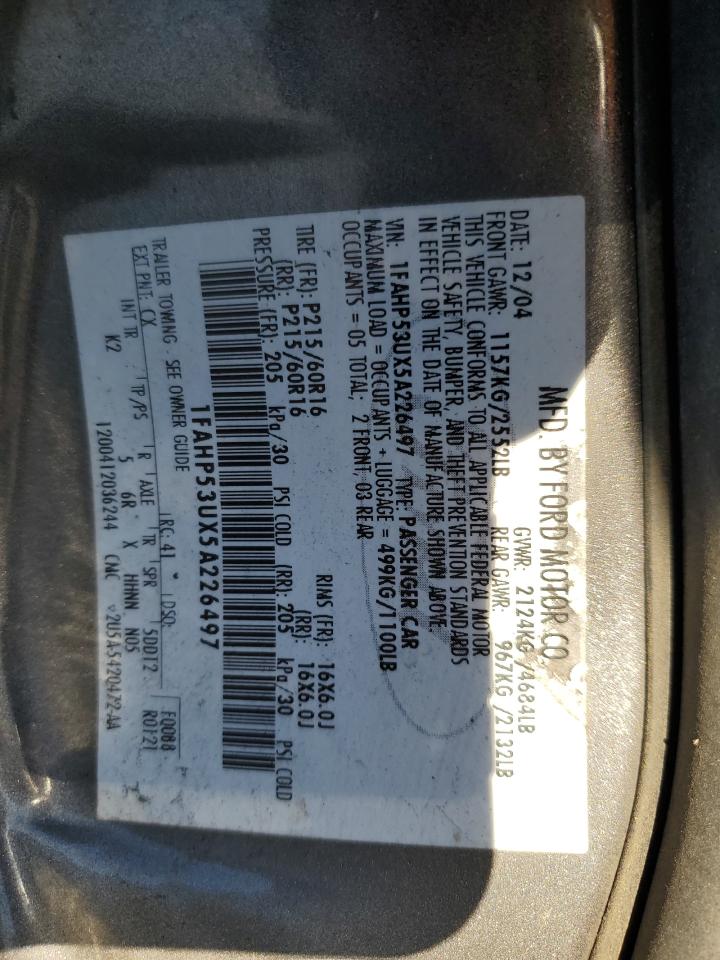 1FAHP53UX5A226497 2005 Ford Taurus Se