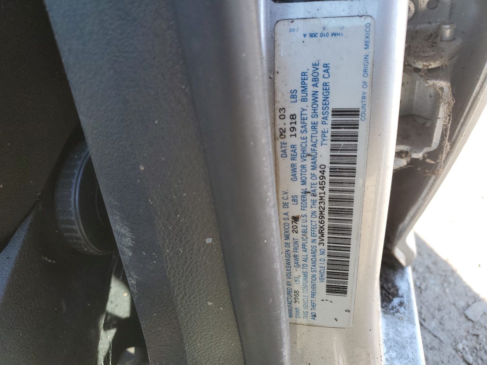 3VWRK69M23M145940 2003 Volkswagen Jetta Gl