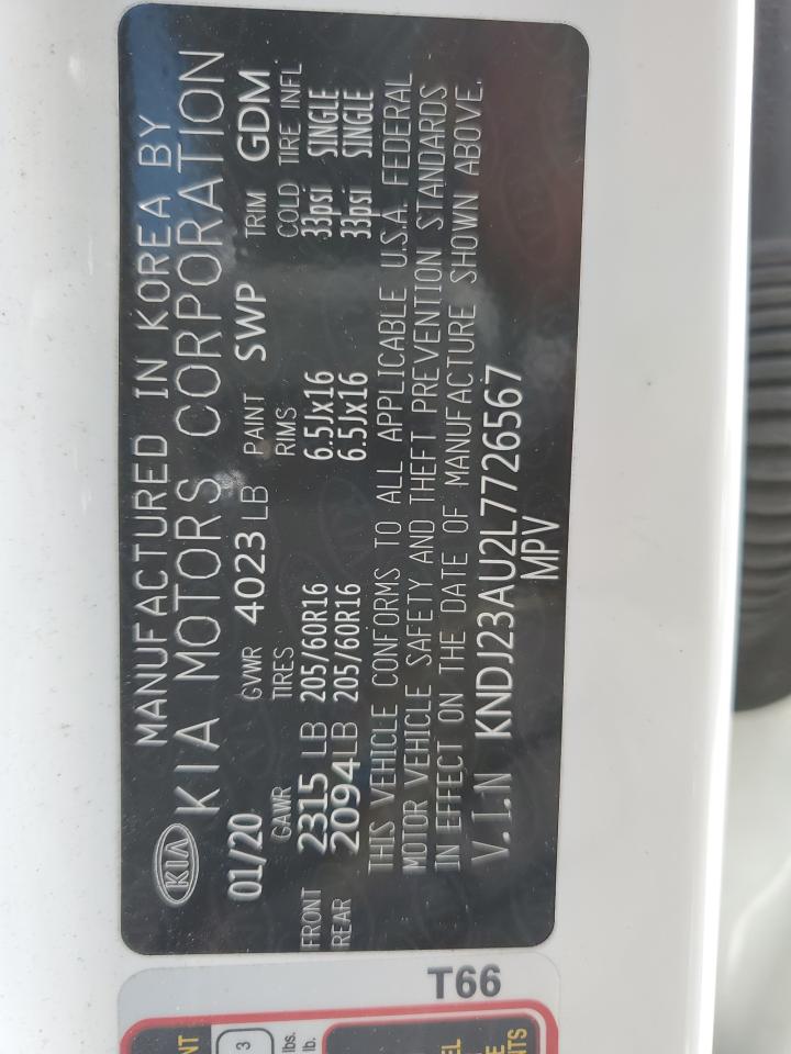 KNDJ23AU2L7726567 2020 Kia Soul Lx