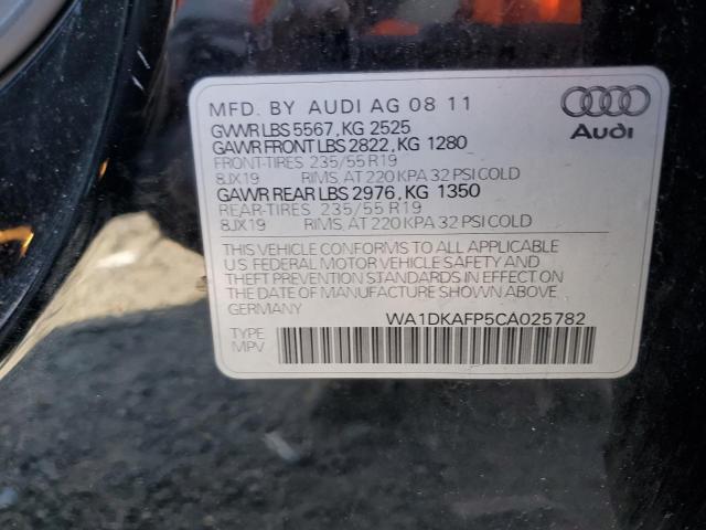 WA1DKAFP5CA025782 | 2012 Audi q5 premium plus