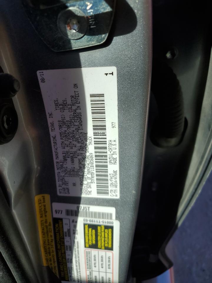 2011 Toyota Tundra Dou VIN: 5TFRM5F11BX036069 Lot: 51106125