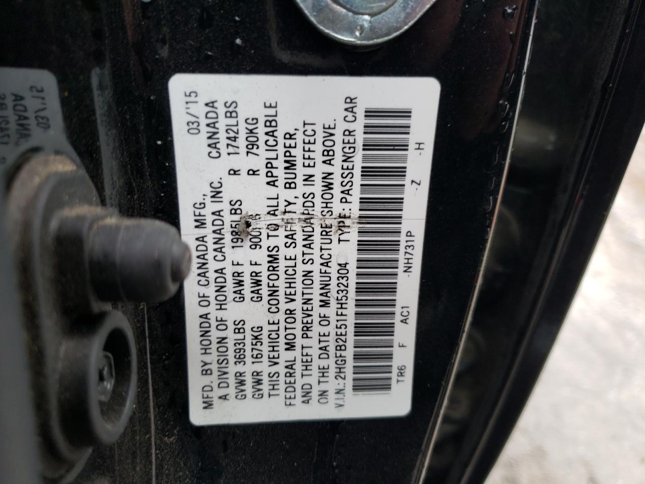 2HGFB2E51FH532304 2015 HONDA CIVIC - Image 13