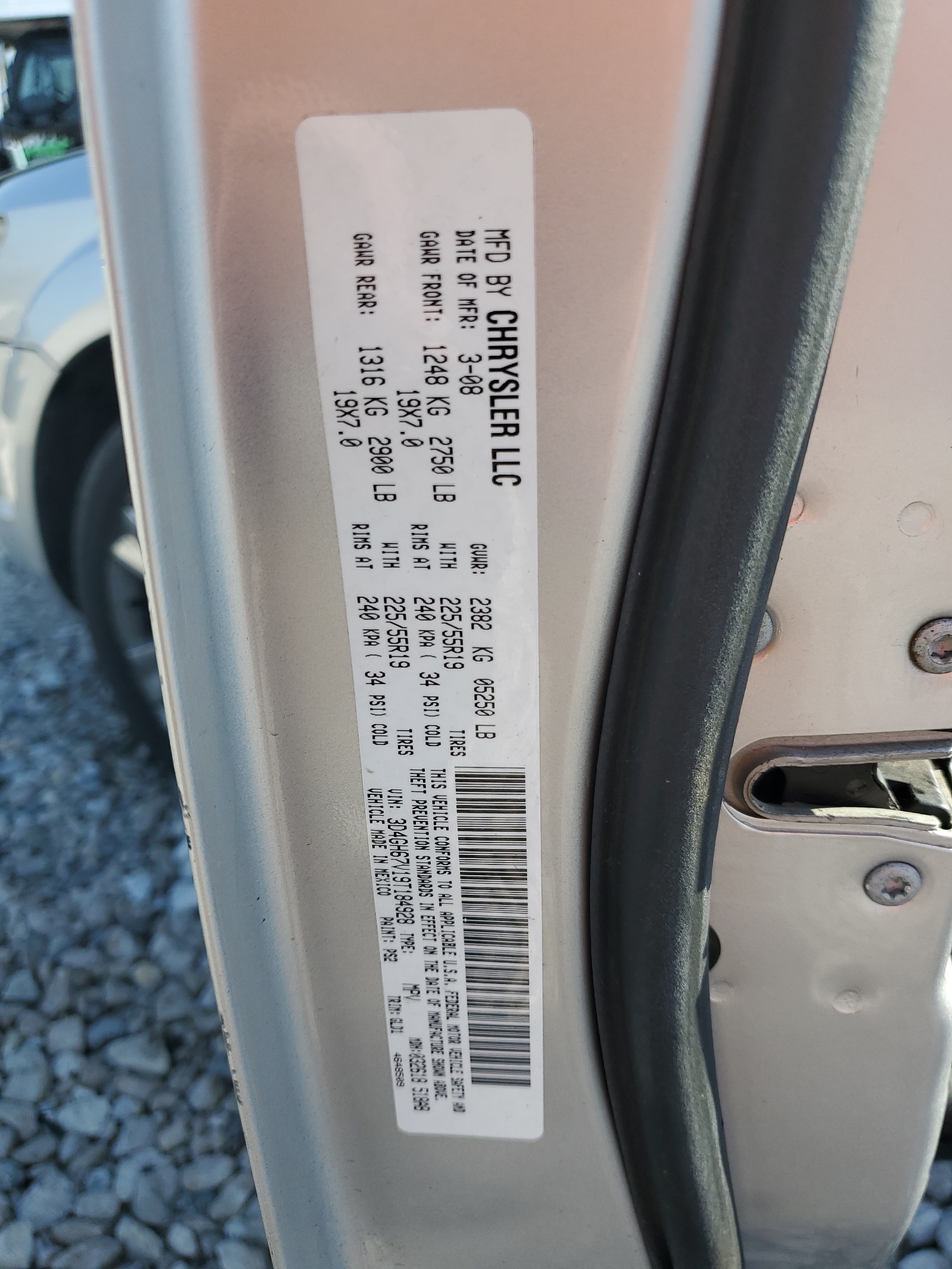 3D4GH67V19T184928 2009 Dodge Journey R/T