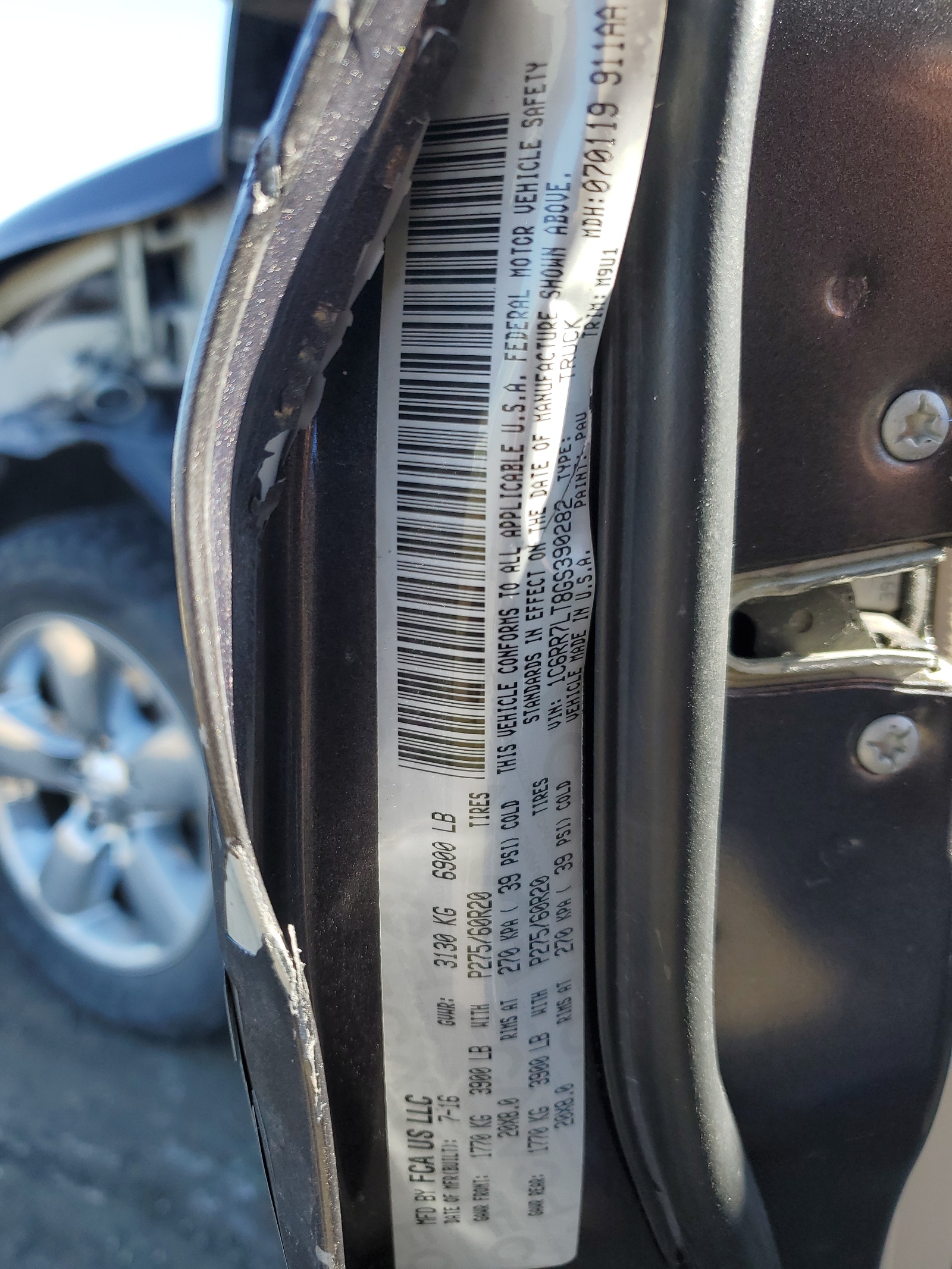 1C6RR7LT8GS390282 2016 Ram 1500 Slt