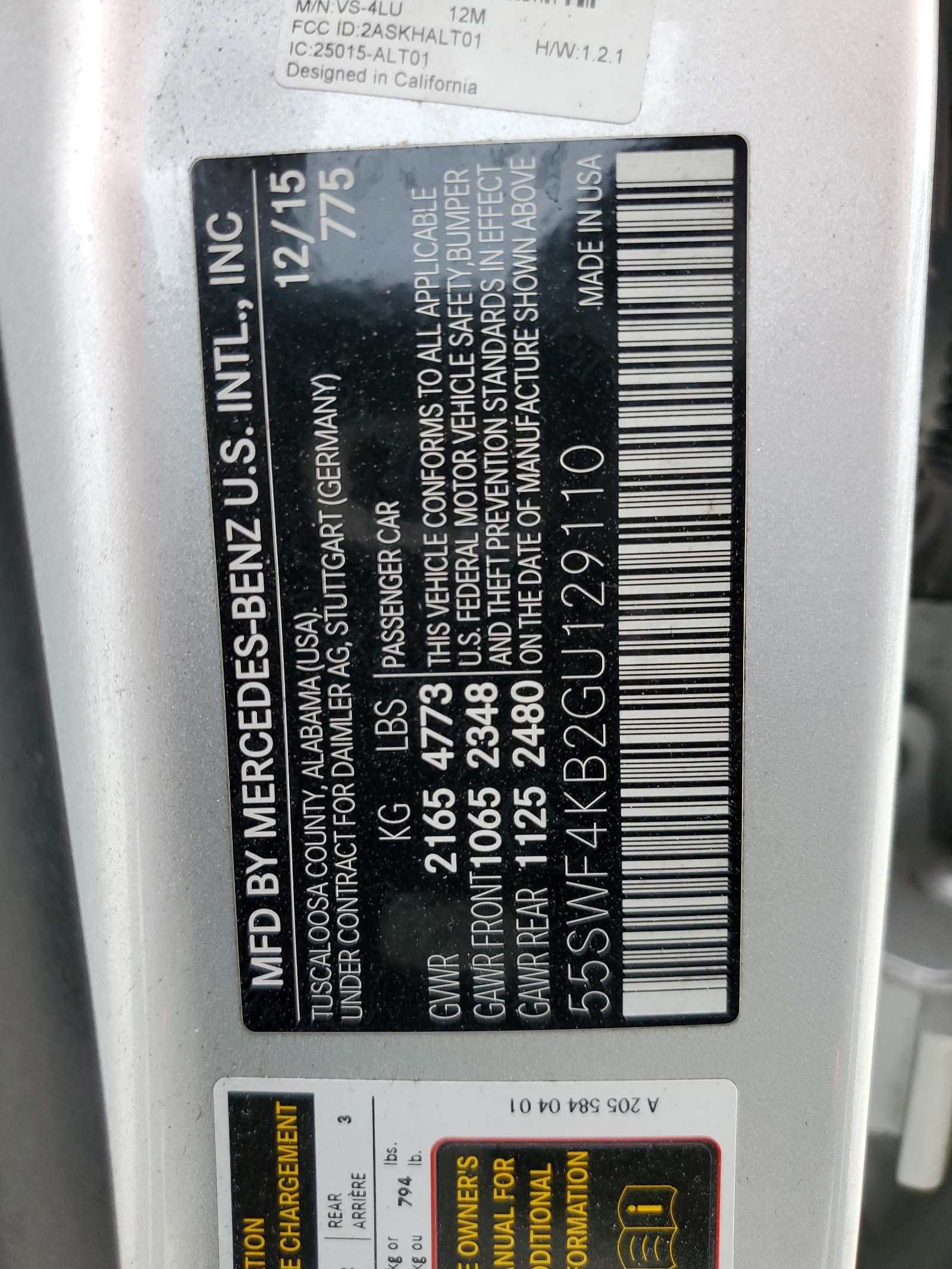 55SWF4KB2GU129110 2016 Mercedes-Benz C 300 4Matic