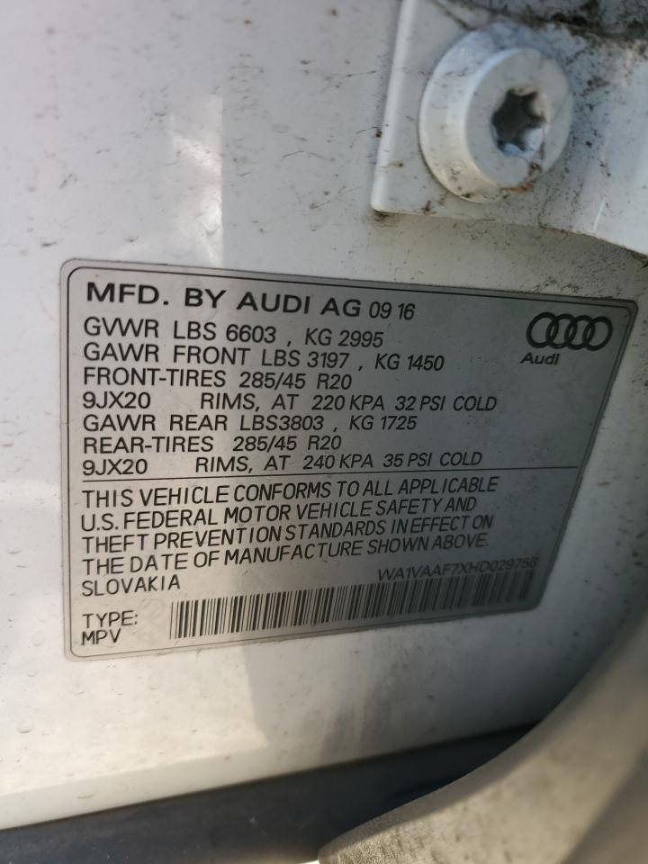 WA1VAAF7XHD029758 2017 Audi Q7 Prestige