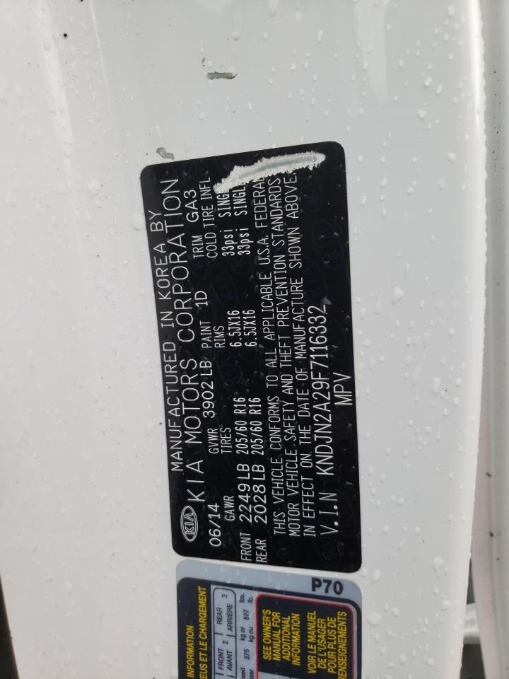 2015 Kia Soul VIN: KNDJN2A29F7116332 Lot: 45193574