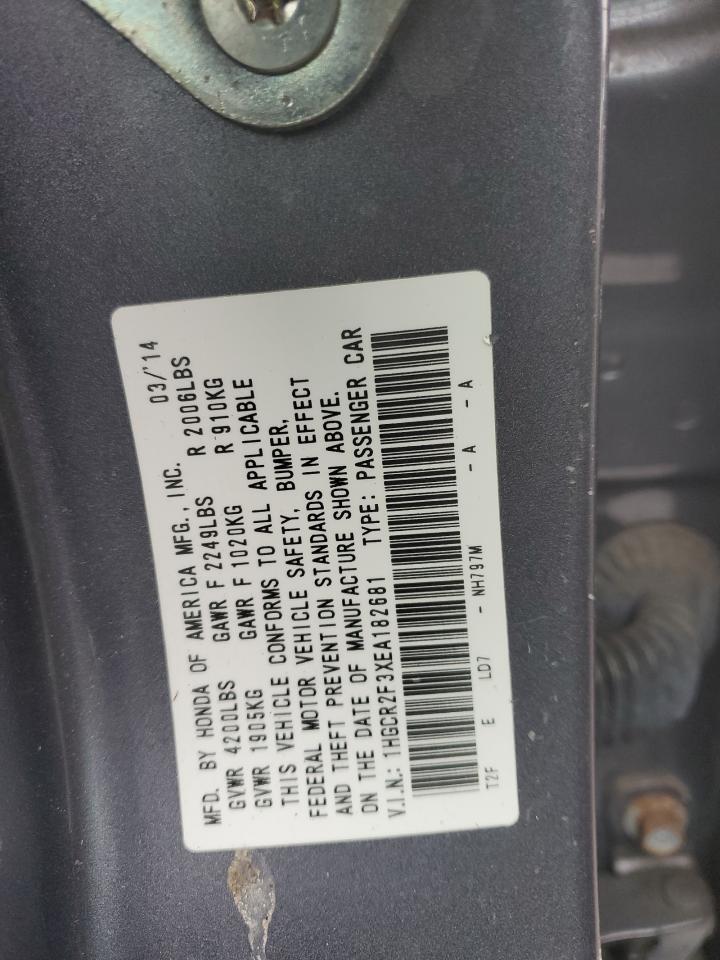 2014 Honda Accord Lx VIN: 1HGCR2F3XEA182681 Lot: 64465464