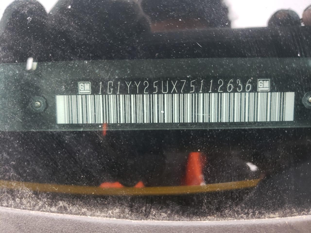 2007 Chevrolet Corvette VIN: 1G1YY25UX75112636 Lot: 43639584