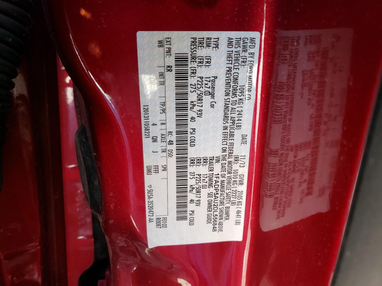 2013 Ford C-Max Se VIN: 1FADP5AU2DL556848 Lot: 41106344