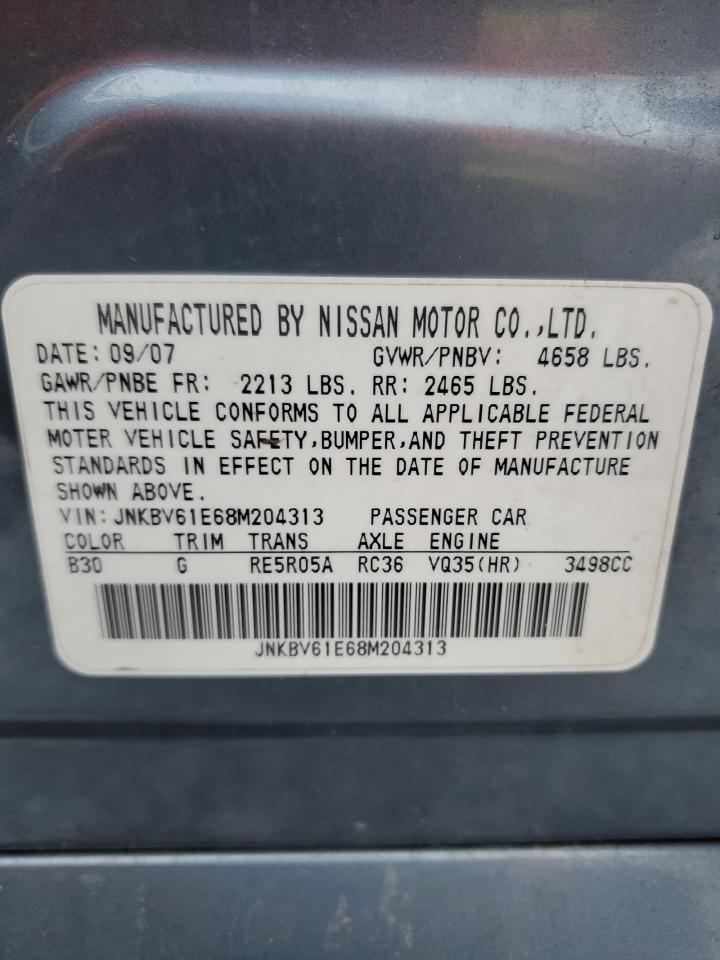 2008 Infiniti G35 VIN: JNKBV61E68M204313 Lot: 65798455