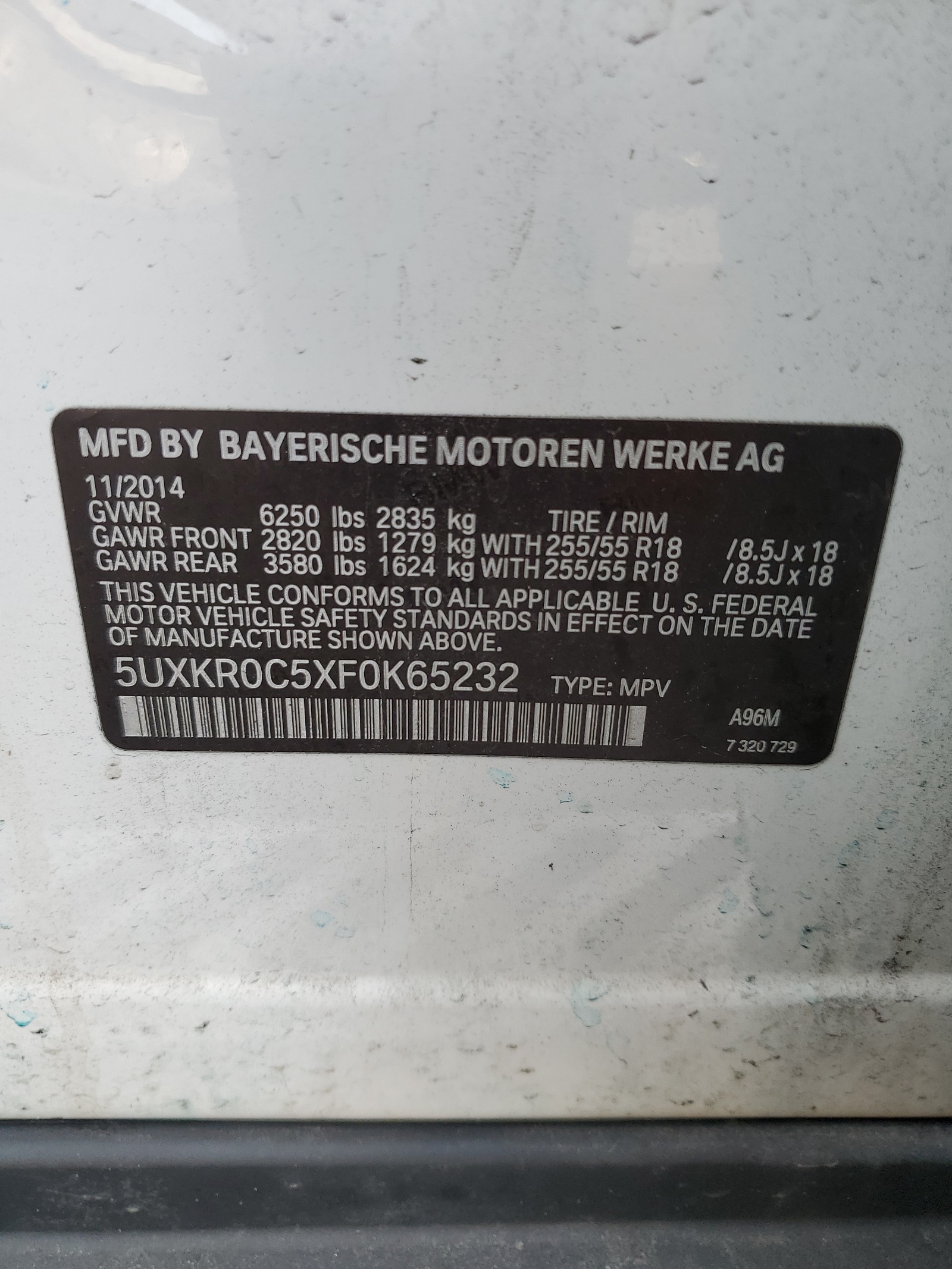 5UXKR0C5XF0K65232 2015 BMW X5 xDrive35I