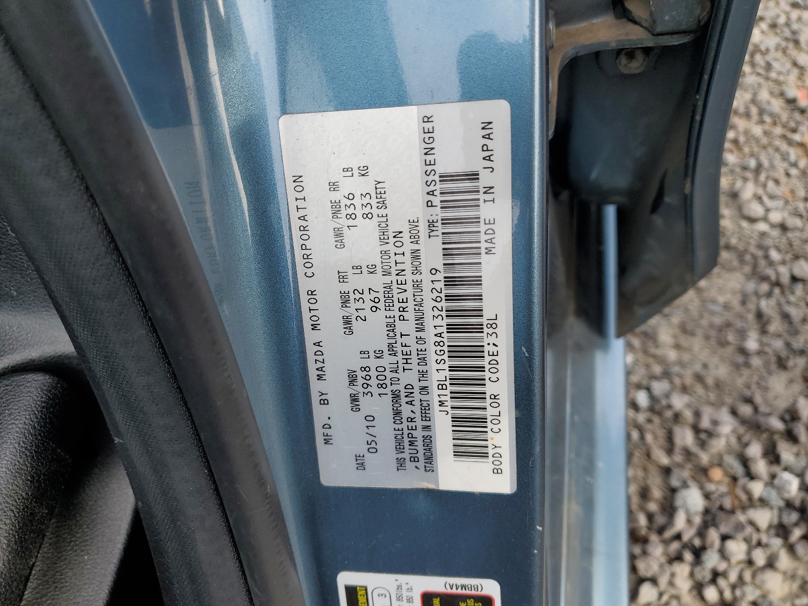 JM1BL1SG8A1326219 2010 Mazda 3 I