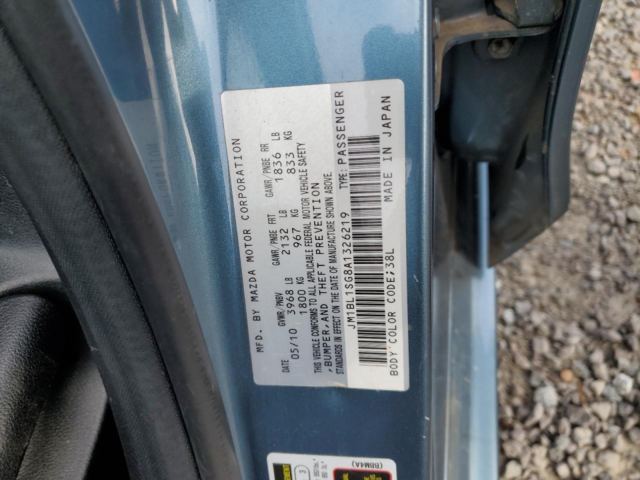 2010 Mazda 3 I VIN: JM1BL1SG8A1326219 Lot: 55875094