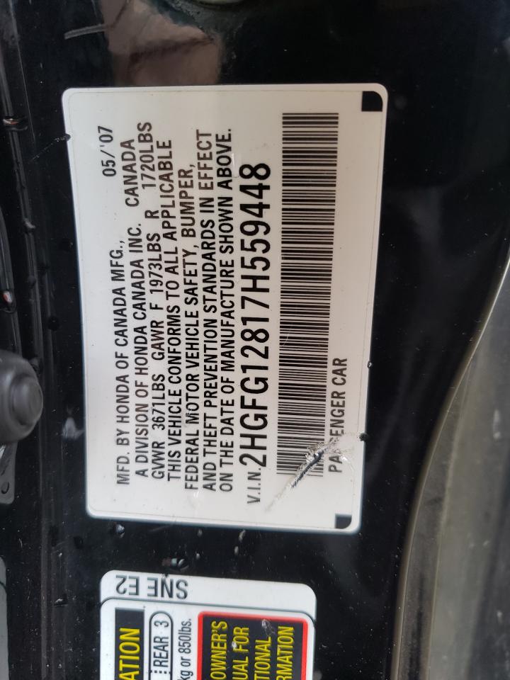 2HGFG12817H559448 2007 Honda Civic Ex