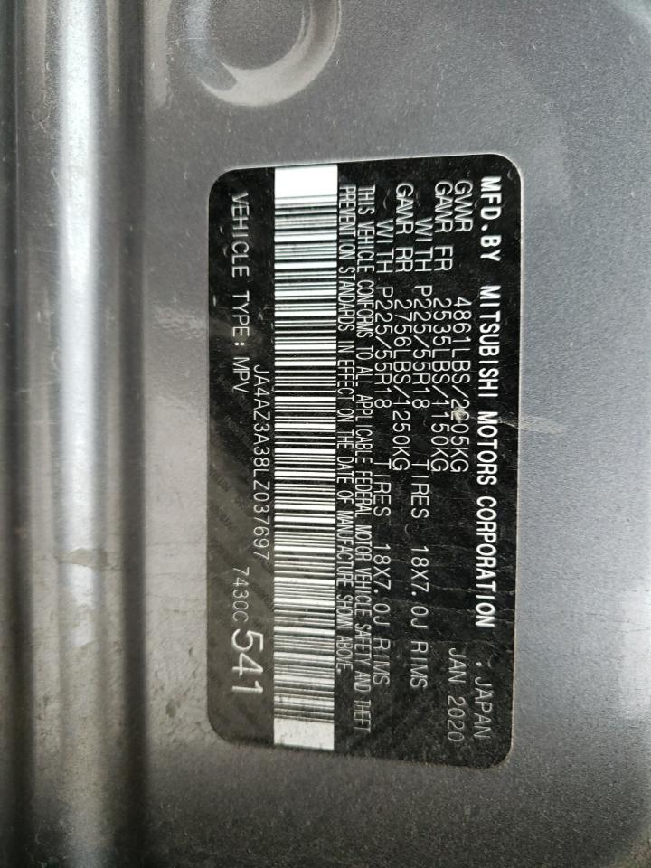 2020 Mitsubishi Outlander Se VIN: JA4AZ3A38LZ037697 Lot: 43086534