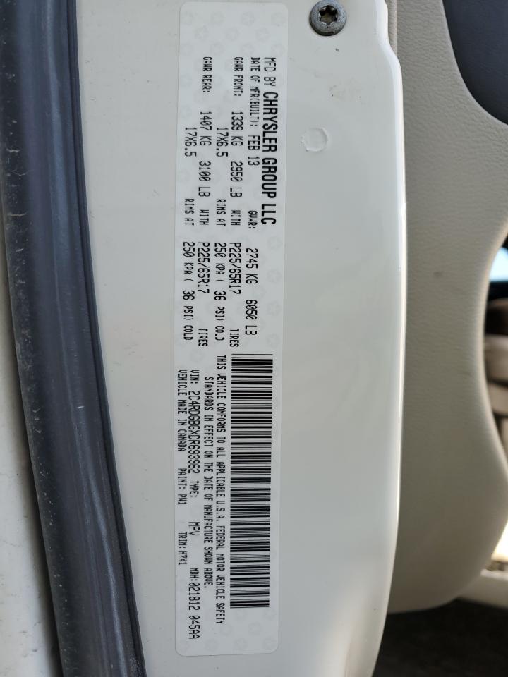2013 Dodge Grand Caravan Se VIN: 2C4RDGBGXDR693962 Lot: 83313264