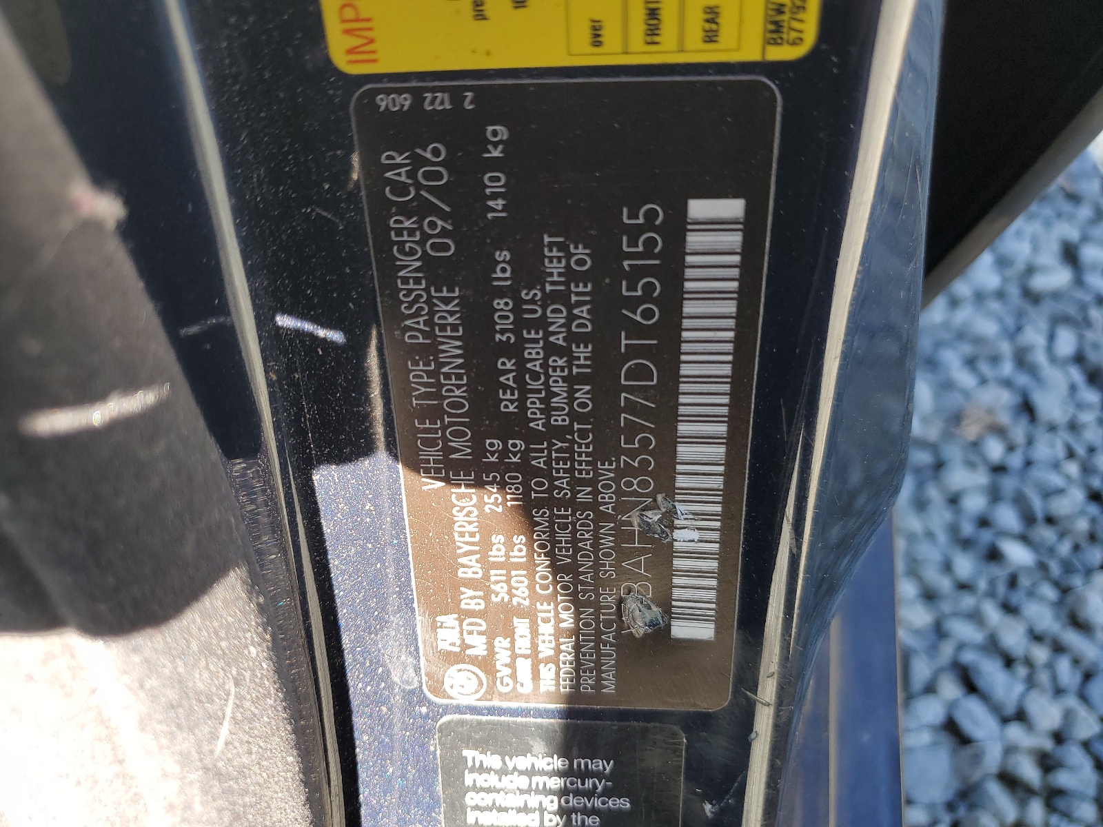 WBAHN83577DT65155 2007 BMW 750