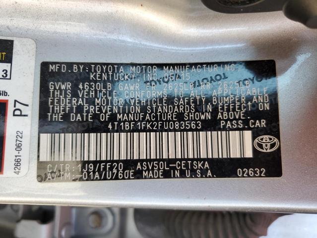 2015 TOYOTA CAMRY LE