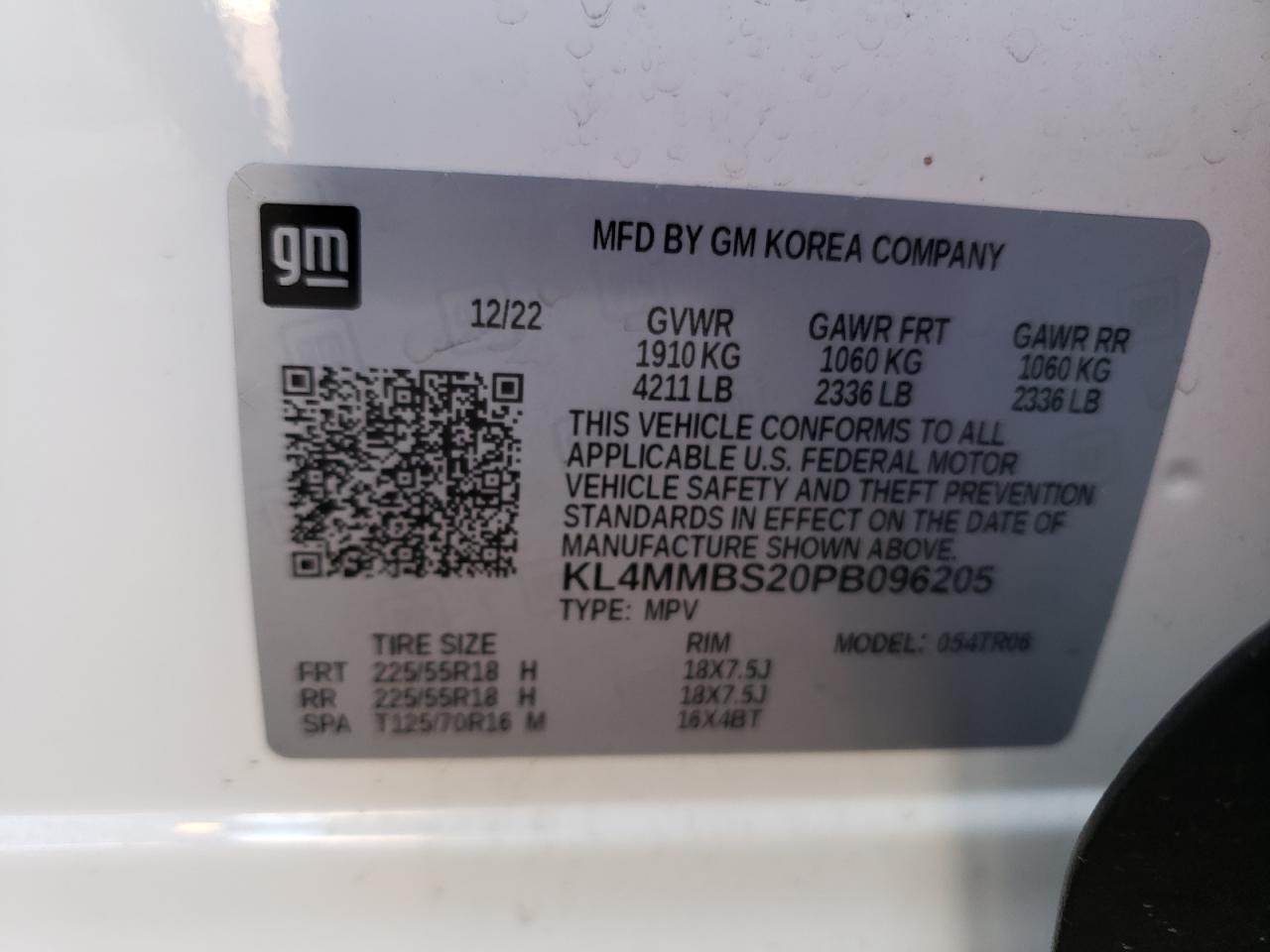 2023 Buick Encore Gx Preferred VIN: KL4MMBS20PB096205 Lot: 44309484