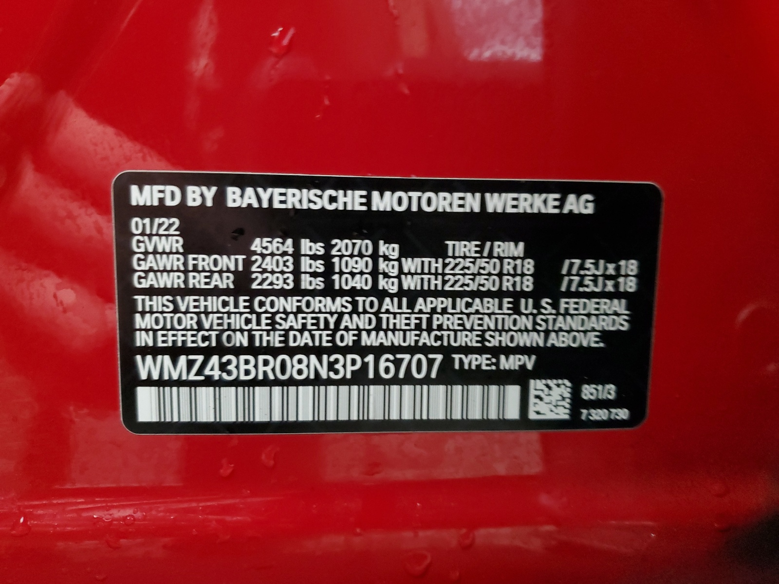 WMZ43BR08N3P16707 2022 Mini Cooper Countryman All4