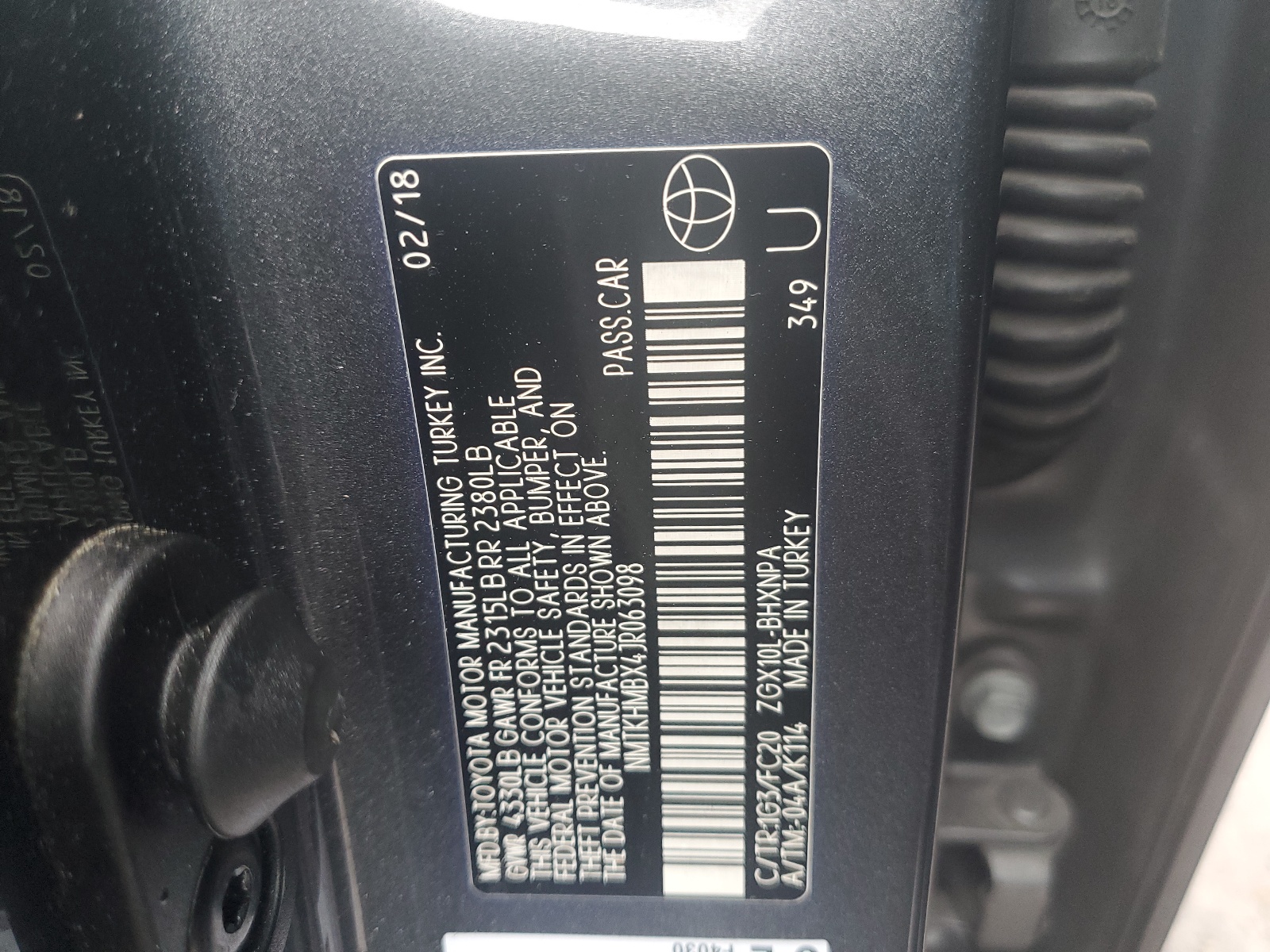 NMTKHMBX4JR063098 2018 Toyota C-Hr Xle