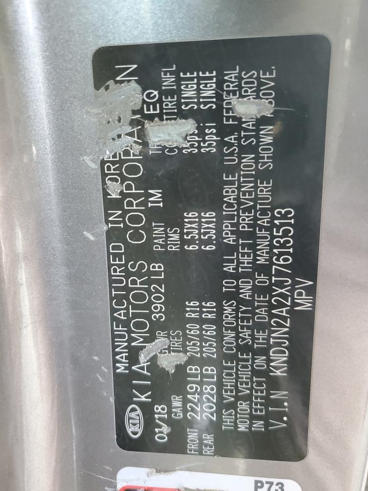 2018 Kia Soul VIN: KNDJN2A2XJ7613513 Lot: 43857674