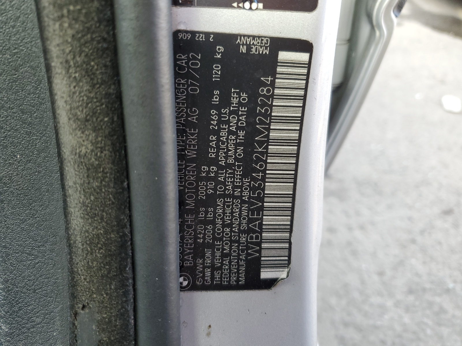 WBAEV53462KM23284 2002 BMW 330 I