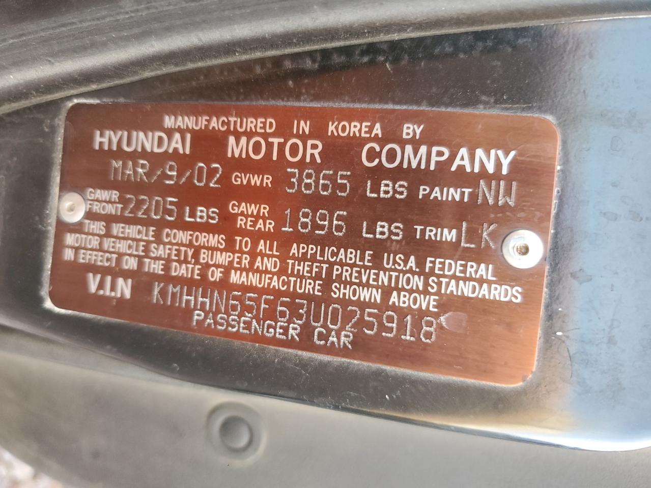 2003 Hyundai Tiburon Gt VIN: KMHHN65F63U025918 Lot: 40482564