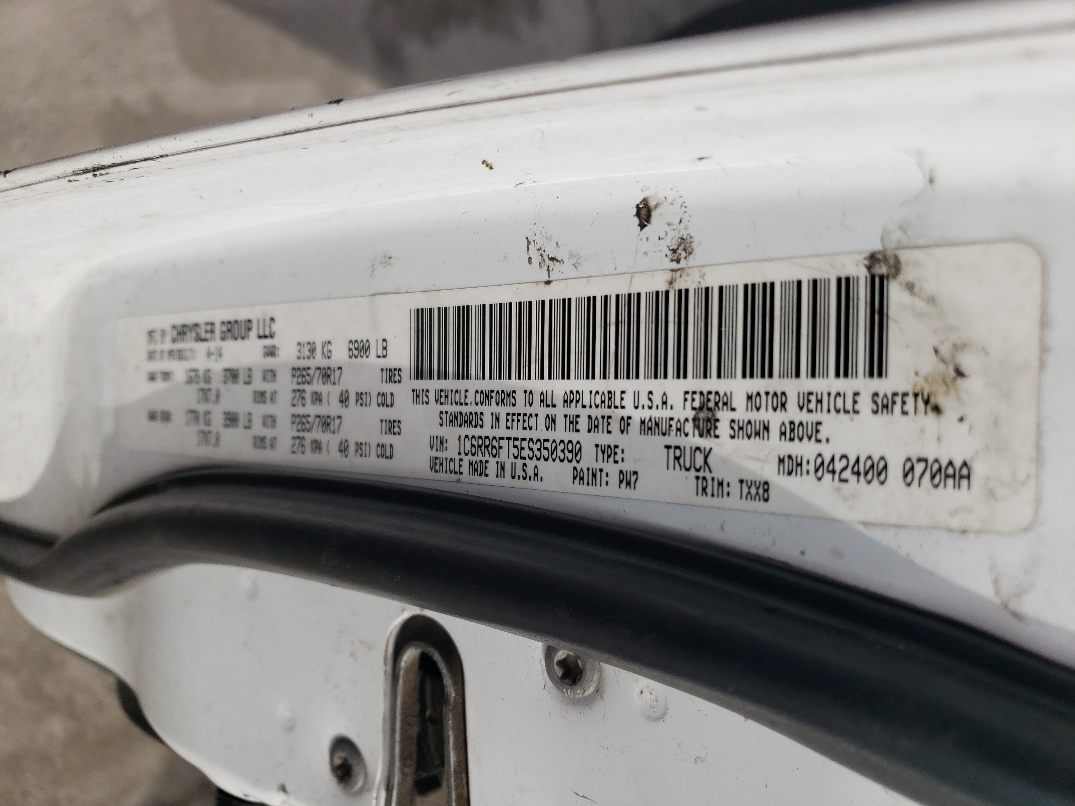 1C6RR6FT5ES350390 2014 Ram 1500 St