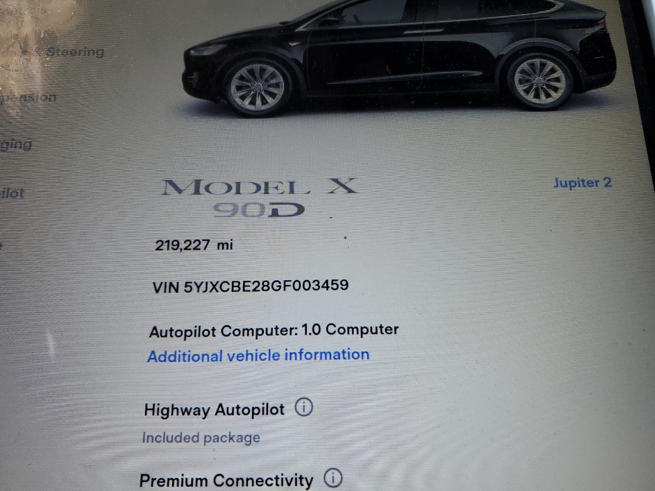 5YJXCBE28GF003459 2016 Tesla Model X