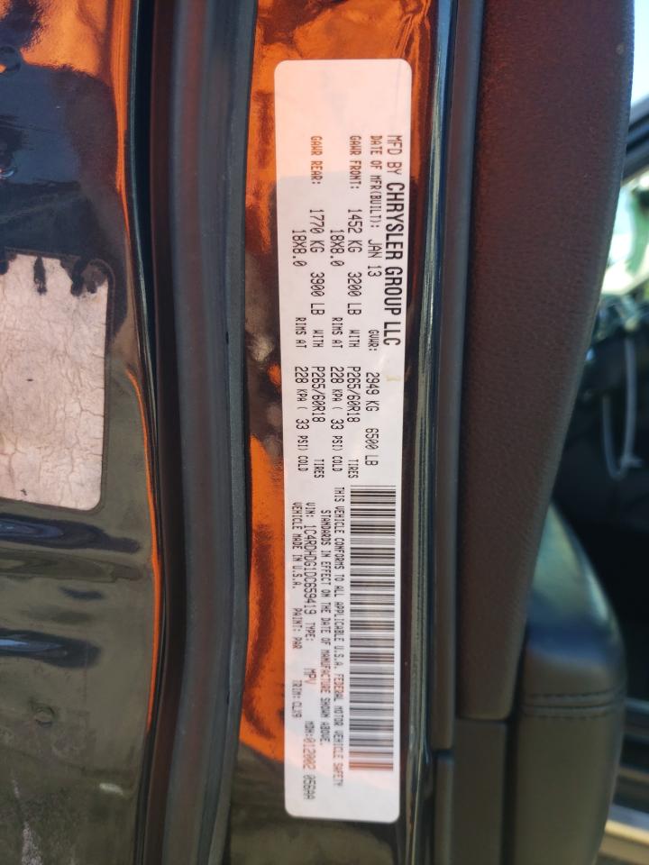 2013 Dodge Durango Crew VIN: 1C4RDHDG1DC659419 Lot: 49730904