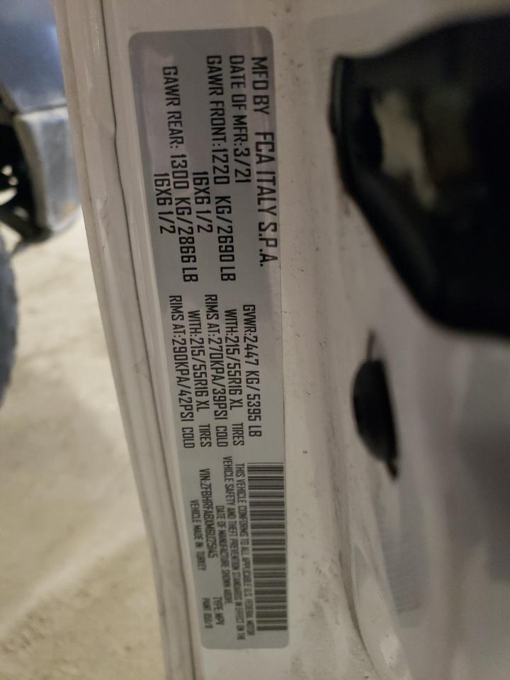 2021 Ram Promaster City VIN: ZFBHRFABXM6U25145 Lot: 44509284