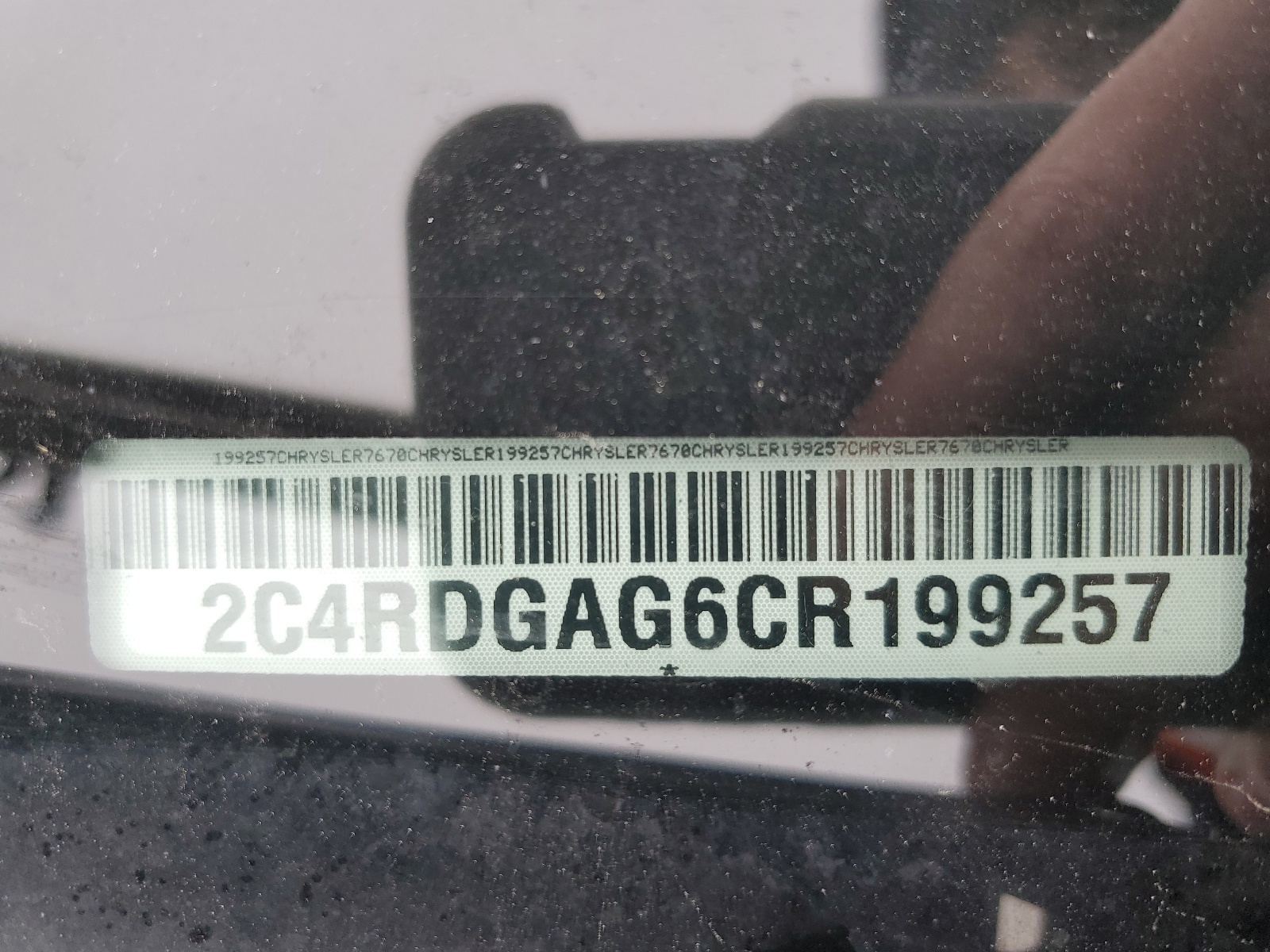 2012 Dodge Ram Van vin: 2C4RDGAG6CR199257