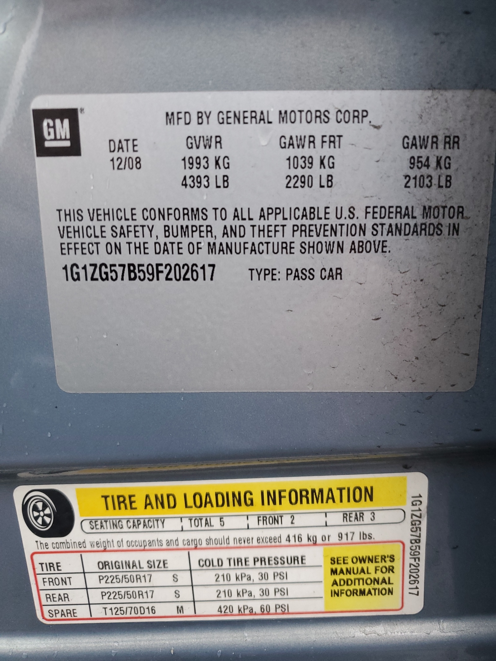 1G1ZG57B59F202617 2009 Chevrolet Malibu Ls