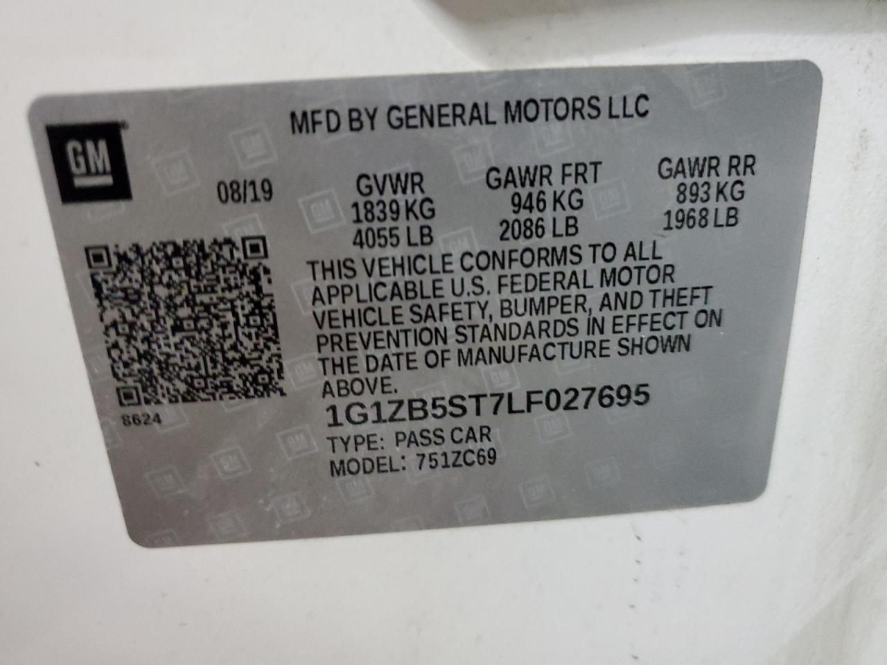 1G1ZB5ST7LF027695 CHEVROLET MALIBU 2020