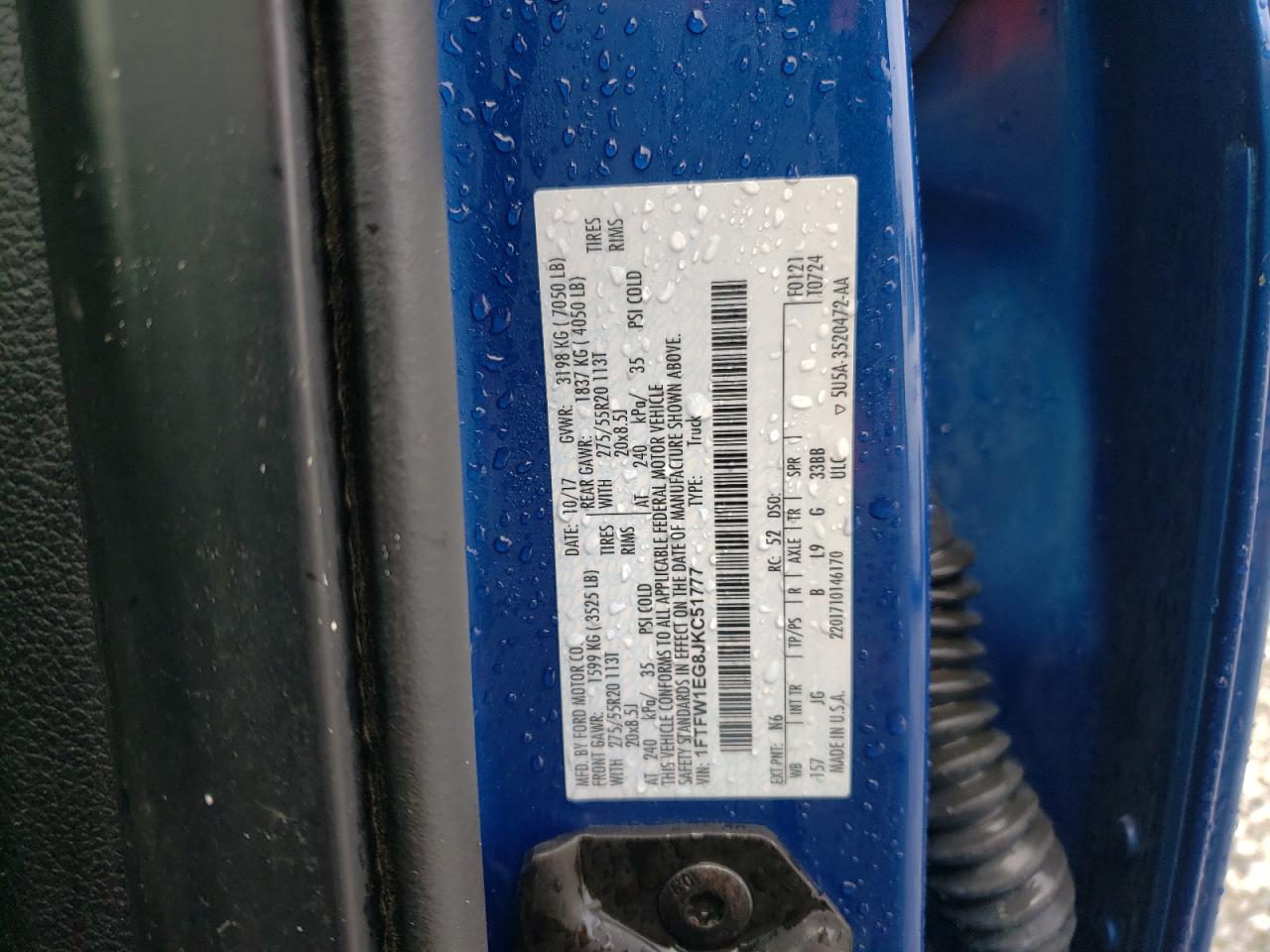 1FTFW1EG8JKC51777 FORD F-150 2018