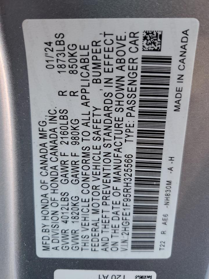 2HGFE1F95RH325566 HONDA CIVIC 2024